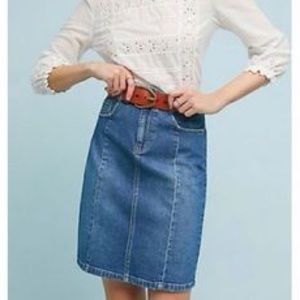 Anthropologie pilcro and the letterpress denim skirt.
